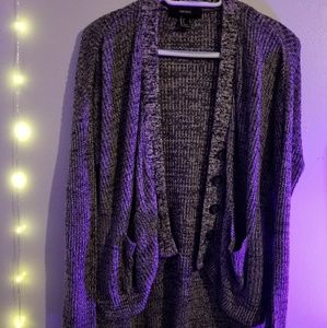 Forever 21 Gray Knit Cardigan
